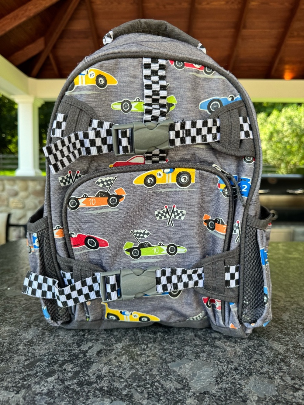 Pottery Barn Glow-in-the-Dark Race Cars Mackenzie Small Backpack